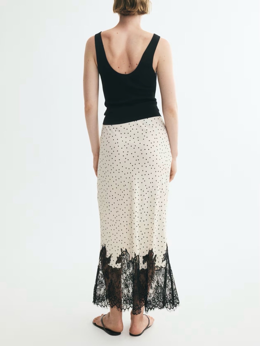 H&M Lace-trimmed polka dot skirt - Picture 5 of 5